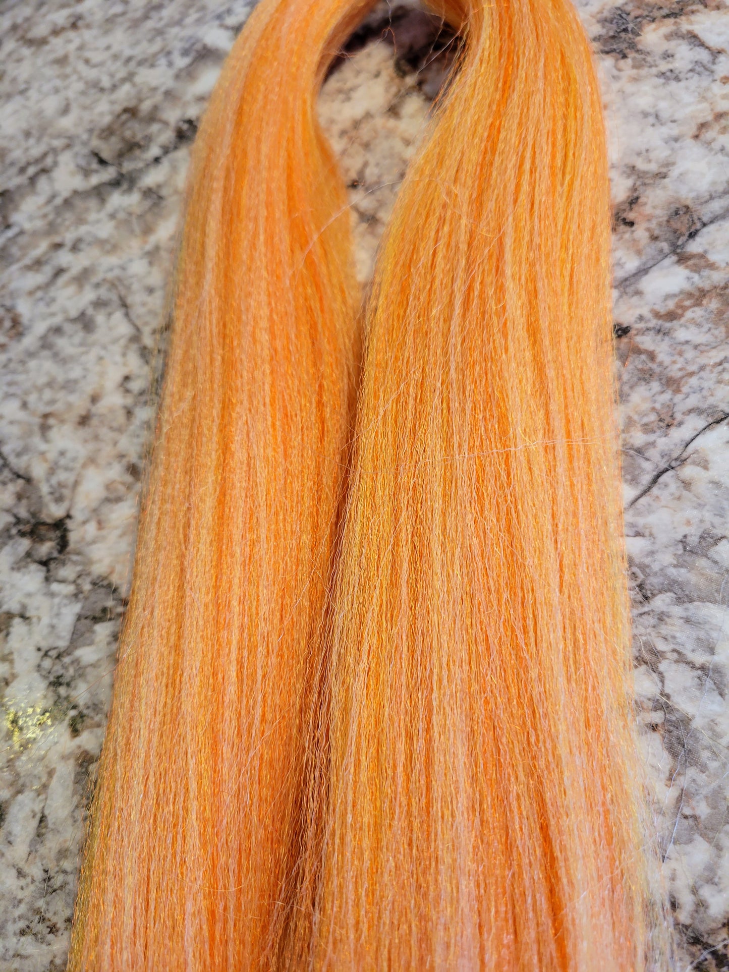 Orange Mango Bend orange yellow blonde prestretched braiding hair