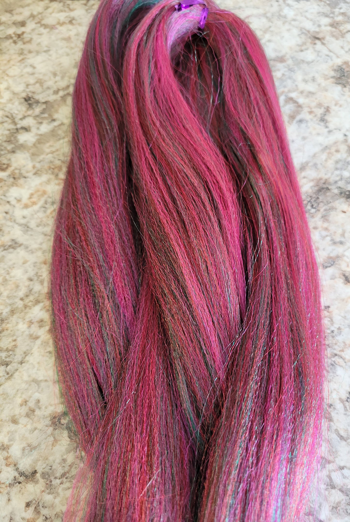 Pink Watermelon Green red pink green prestretched braiding hair