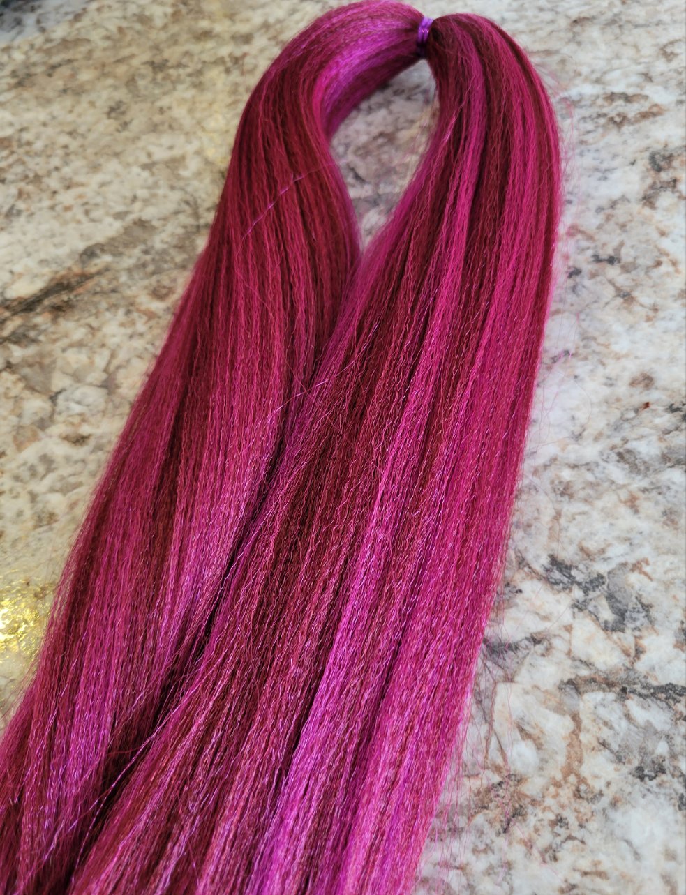 Pink Cranberry Blend pink burgundy prestretched braiding hair