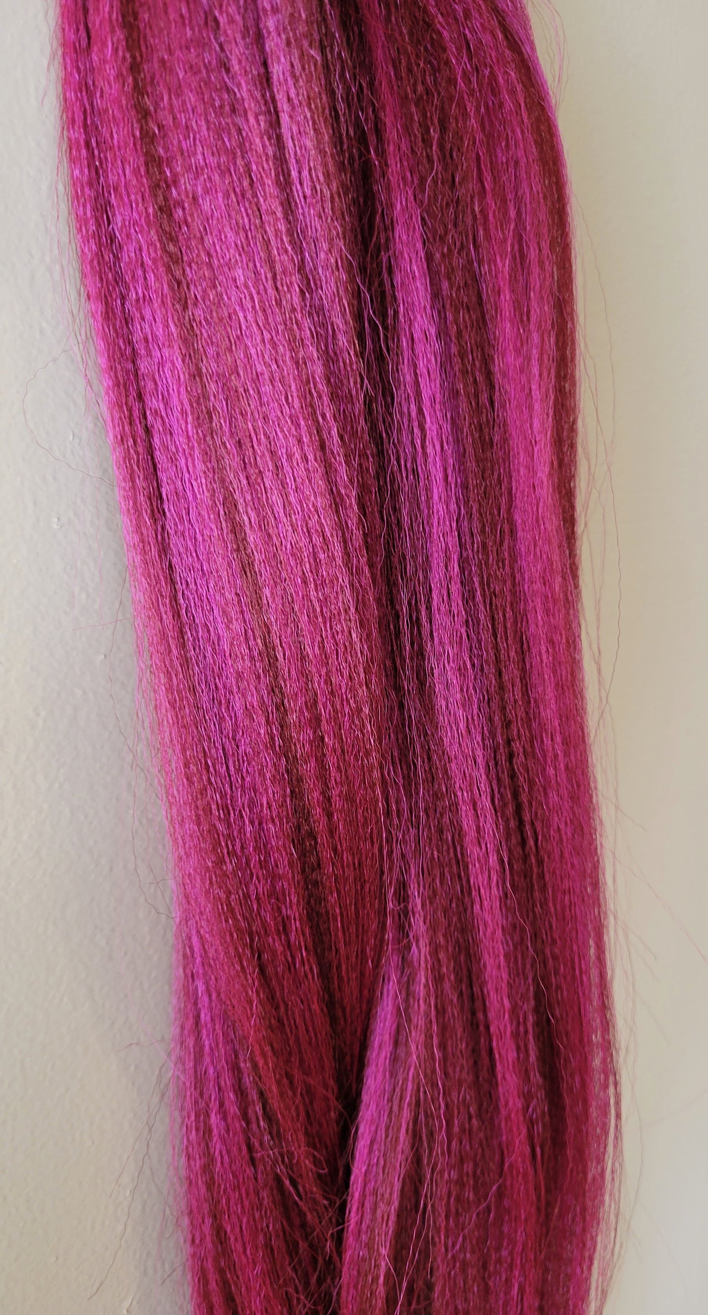 Pink Cranberry Blend pink burgundy prestretched braiding hair