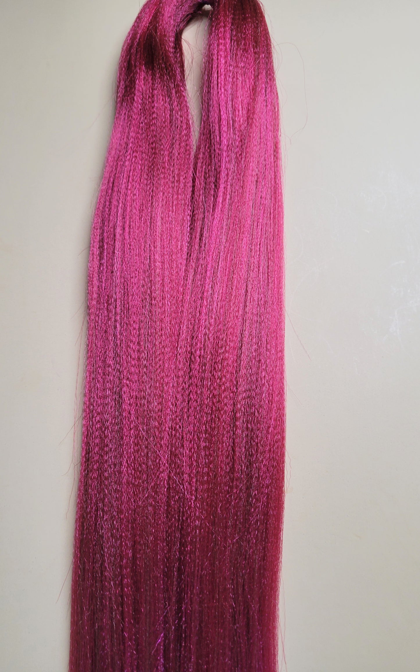 Raspberry Blend pink brown prestretched braiding hair