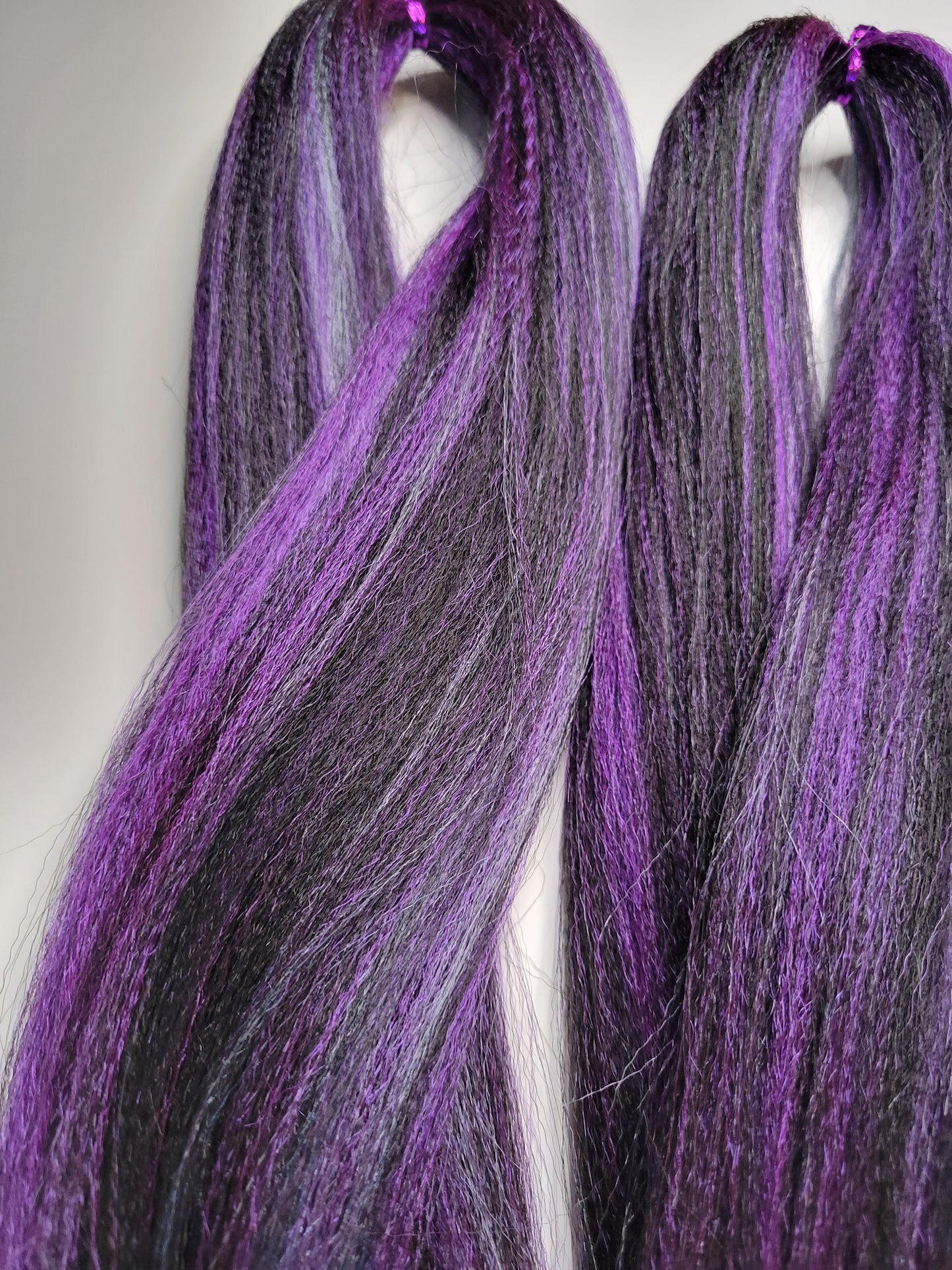 Black Violet Blend black purple prestretched braiding hair