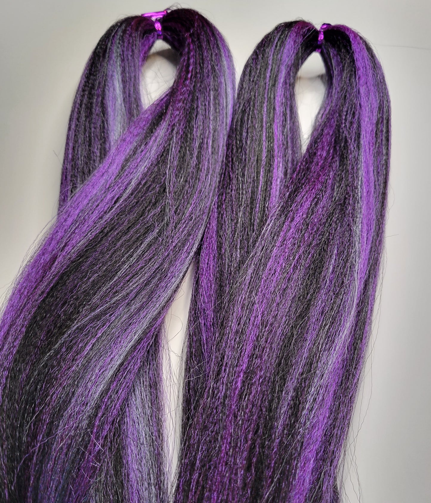 Black Violet Blend black purple prestretched braiding hair