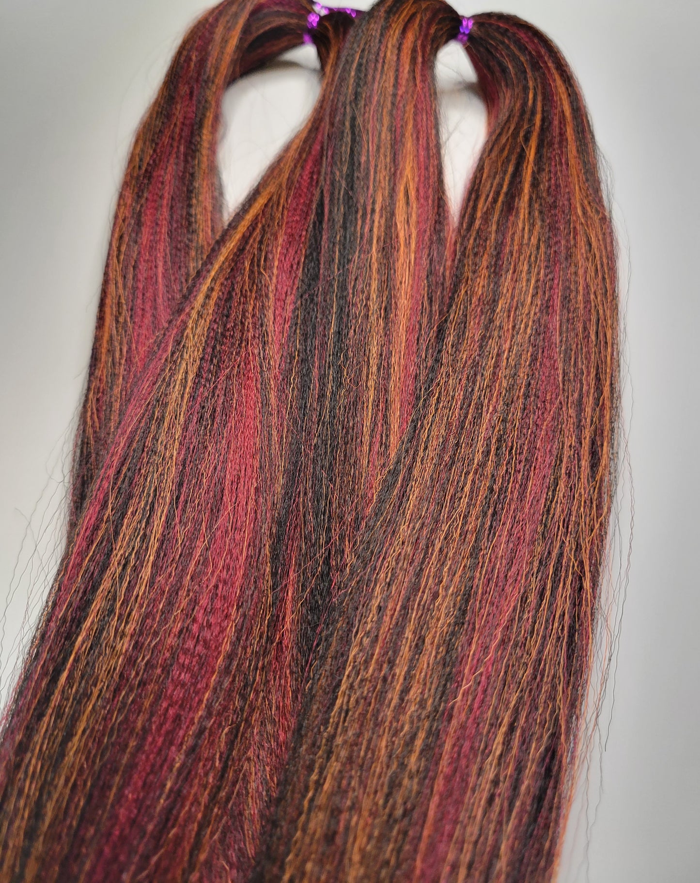 Blackberry Passion Blend black pink orange prestretched braiding hair