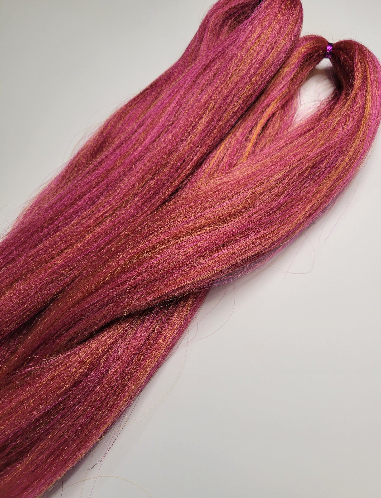 Autumn Rose Blend pink orange burgundy prestretched braiding hair