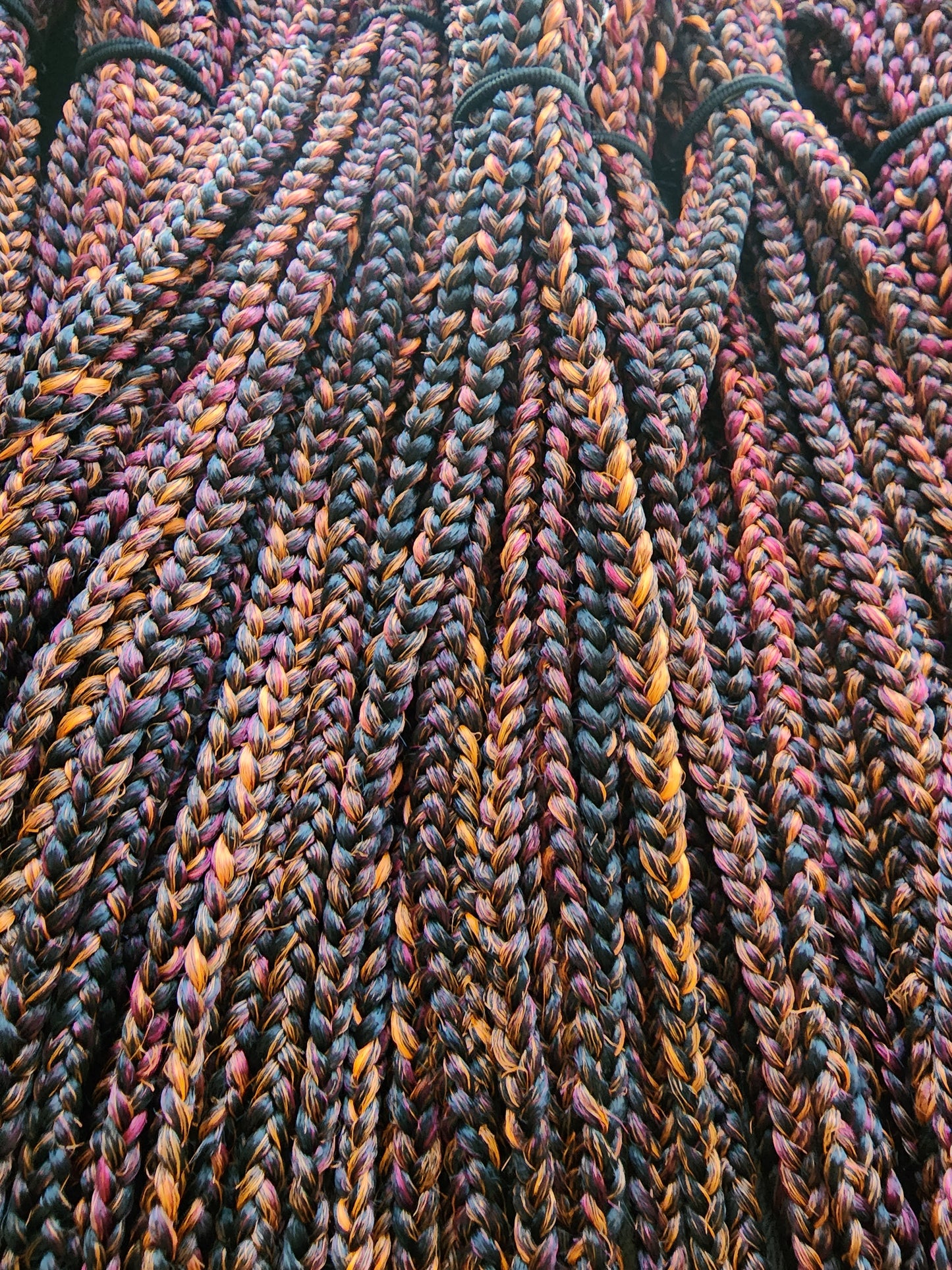 Blackberry Passion Blend black orange pink crochet braids