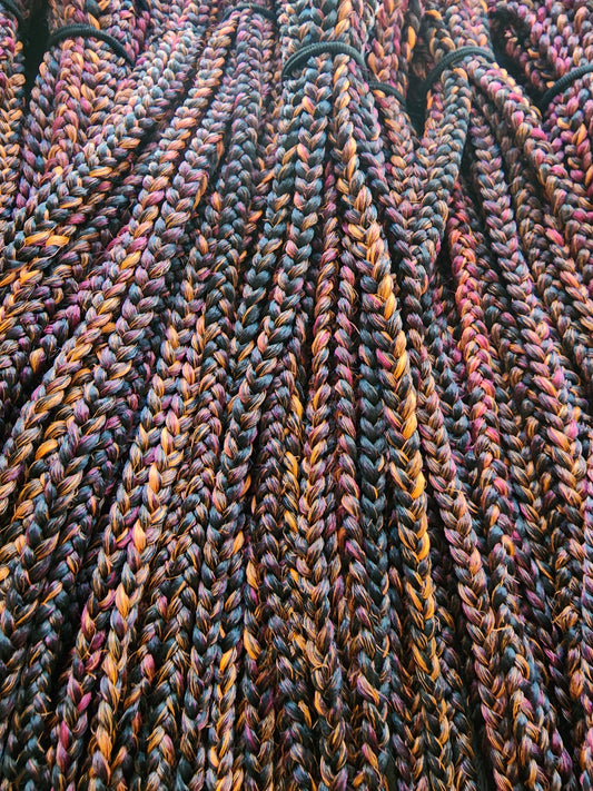 Blackberry Passion Blend black orange pink crochet braids