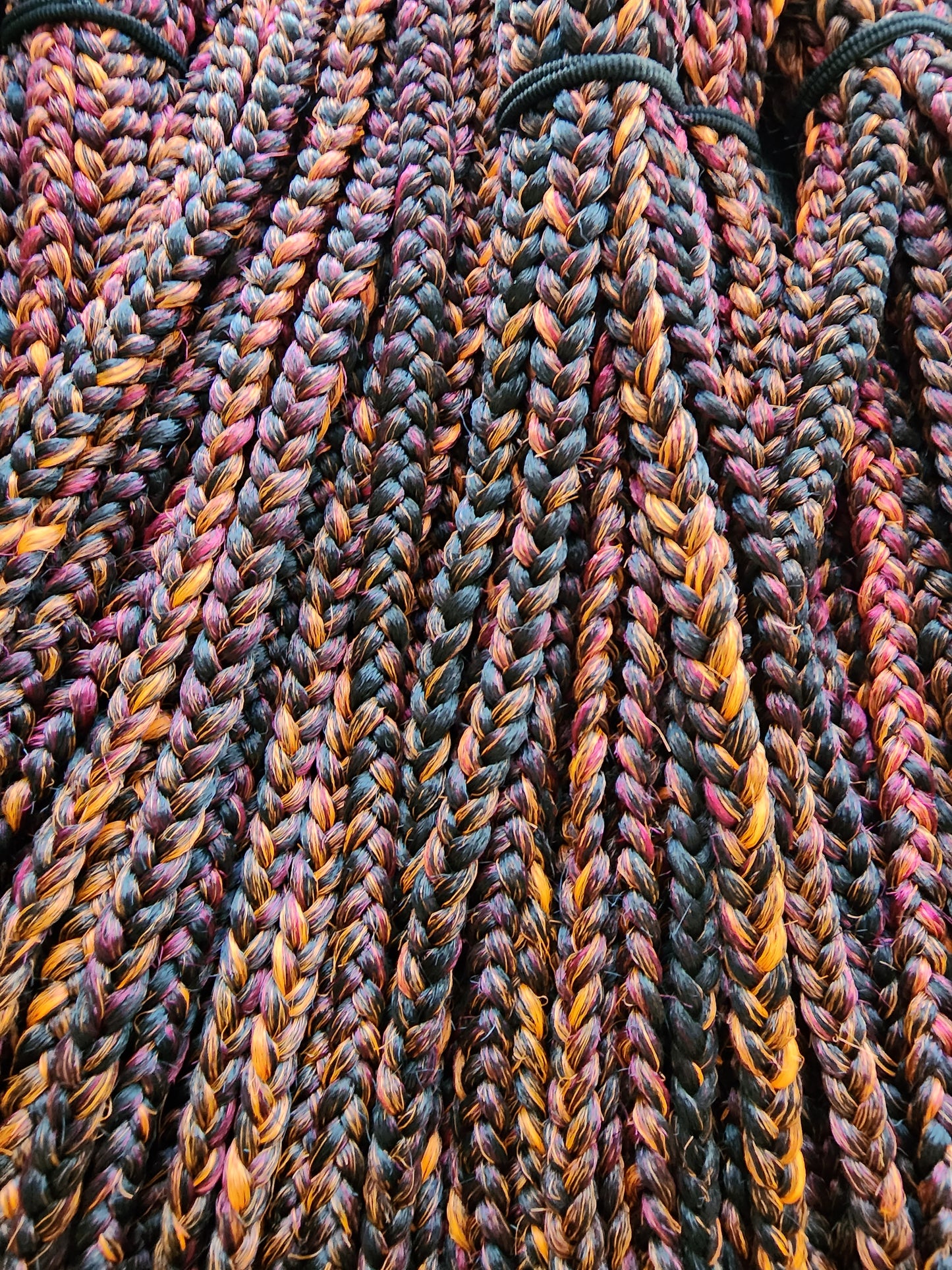Blackberry Passion Blend black orange pink crochet braids